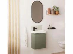 Mueble De Aseo|Mueble lavabo LISA + espejo ovalado