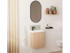 Mueble lavabo LISA + espejo ovalado^ Discount