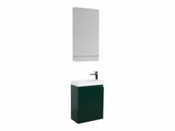 Mueble lavabo LISA + estante espejo Verde Outlet