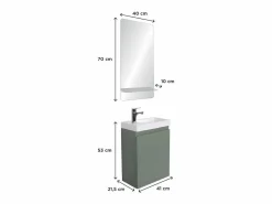Mueble lavabo LISA + estante espejo^ Outlet