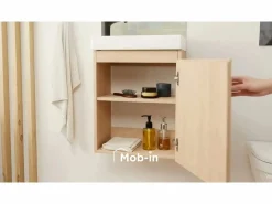 Mueble lavabo LISA negro + grifería^