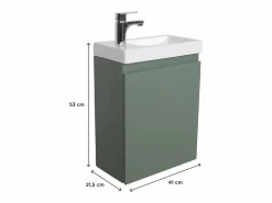 Mueble lavabo LISA negro + grifería^