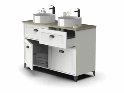 Mueble Lavabo para Baño color , Roble Cambrian - Longitud 120 x Profundidad 47 x Altura 80 cm^ New
