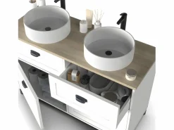 Mueble Lavabo para Baño color , Roble Cambrian - Longitud 120 x Profundidad 47 x Altura 80 cm^ New