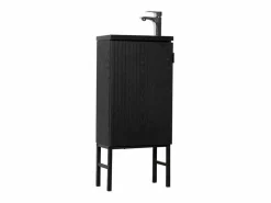 Mueble lavabo sobre patas roble-carbón STUDIO Negro Hot