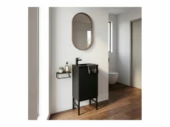 Mueble lavabo sobre patas roble-carbón STUDIO Negro Hot
