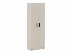 Mueble Multiusos Armario Auxiliar Color – 2 Puertas, 4 Baldas, Práctico y Funcional, Madera, 60x180x35 cm – Perfecto para Espacios Reducidos Beige