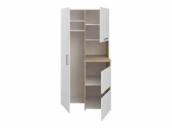 Mueble para 2 lavadoras con almacenamiento - Natural claro y blanco - L269 x A184 - ERKANO^Vente-unique Hot