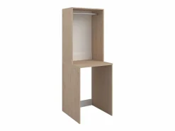 Vente-unique Mueble para 2 lavadoras perchero y estante - Natural claro - H184 x L128 cm - ERKANO Color natural claro Clearance