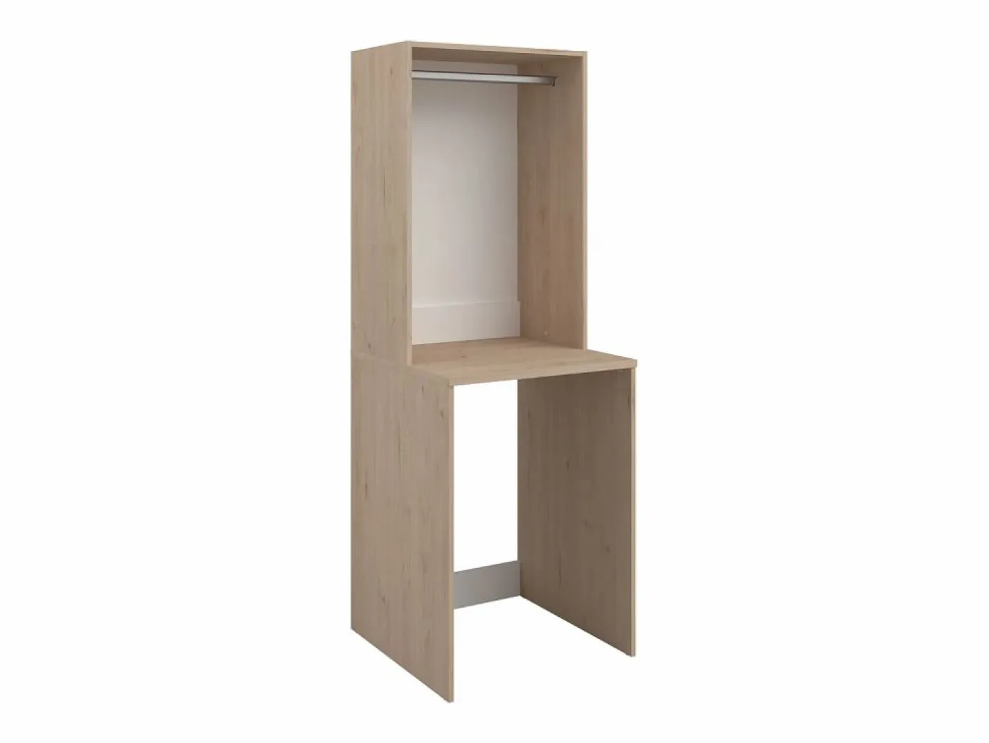 Vente-unique Mueble para 2 lavadoras perchero y estante - Natural claro - H184 x L128 cm - ERKANO Color natural claro Clearance