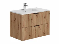 Mueble para baño bajo lavabo, natural claro, An80 cm, ZEVARA^Vente-unique Outlet