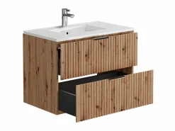Mueble para baño bajo lavabo, natural claro, An80 cm, ZEVARA^Vente-unique Outlet