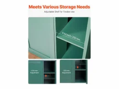 Mueble para Caja de Arena SucceBuy Gato Autolimpiante Armario Esconder Casa Baño Gato, Nicho Esconder-arena, con Separador Extraíble, Toma de Corriente, Verde Sale