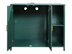 Mueble para Caja de Arena SucceBuy Gato Autolimpiante Armario Esconder Casa Baño Gato, Nicho Esconder-arena, con Separador Extraíble, Toma de Corriente, Verde Sale