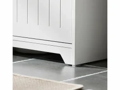 Sobuy Mueble De Lavabo|Mueble para Debajo del Lavabo Fregadero Armario de Baño de Suelo con 2 Puertas 60 x 30 x 60 cm BZR108- II-W ES