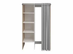 Mueble para el cuarto de la lavadora para 2 máquinas lavadoras - Natural claro - L111 x Alt. 184 cm - JAZANO^Vente-unique Best