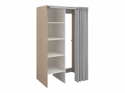 Mueble para el cuarto de la lavadora para 2 máquinas lavadoras - Natural claro - L111 x Alt. 184 cm - JAZANO^Vente-unique Best
