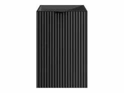 Vente-unique Mueble De Aseo|Mueble para lavabo estriado con puerta reversible - Al60 x An40 x P22 - VAHIRA