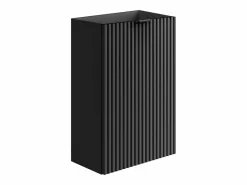 Vente-unique Mueble De Aseo|Mueble para lavabo estriado con puerta reversible - Al60 x An40 x P22 - VAHIRA