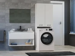 Mueble para lavadora, 30 x 64 x 180 cm, mate^ Discount