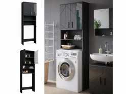 Vicco Mueble para lavadora antracita alto brillo 64x26x190.5 irma Gris antracita Sale