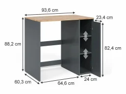 Vicco Mueble Para Lavadora|Mueble para lavadora antracita/roble dorado 93.6x60.3x88.2 viktor