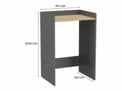 Mueble para lavadora, antracita/roble artesanal, 64 x 97,5 x 50 cm^ Clearance
