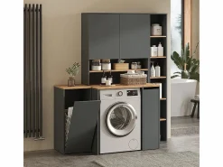 Mueble para lavadora antracita/roble dorado 93.6x29x100.4 viktor^Vicco