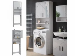 Vicco Mueble para lavadora alto brillo 64x26x190.5 irma Blanco Online