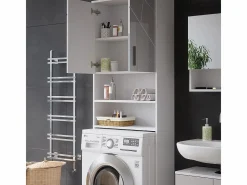 Vicco Mueble para lavadora alto brillo 64x26x190.5 irma Blanco Online
