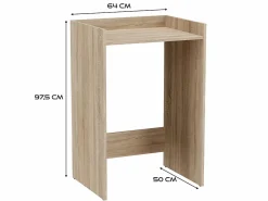 Mueble para lavadora, roble Sonoma, 64 x 97,5 x 50 cm Marru00f3n Best