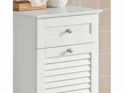 Mueble para Ropa Sucia Armario Multifuncional para Baño con 1 Cesto y 1 Cajón 40 x 38 x 90 BZR73-W ES^Sobuy Sale