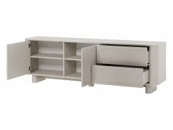 Vente-unique Mueble Tv|Mueble para TV con 2 puertas y 2 cajones - - DIGARA