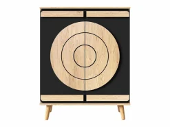 ModernLuxe Zapatero|Mueble De Almacenaje|Mueble para zapatos moderno 76x37x98,5 cm - con 2 puertas - Almacenamiento multinivel - Patas de madera - Negro y natural