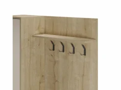 duehome Armario De Entrada|Mueble recibidor con perchero Vesta Roble Beige