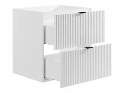 Vente-unique Mueble suspendido bajo lavabo estriado, color mate, An60 cm, ZEVINI Blanco Hot