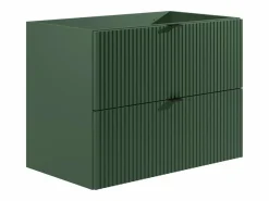 Vente-unique Mueble suspendido para lavabo estriado mate, color mate, An80 cm, ZEVINI Verde Best