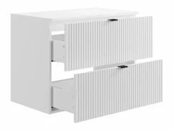 Vente-unique Mueble De Lavabo|Mueble suspendido para lavabo estriado y encimera, color , An80 cm, ZEVINI