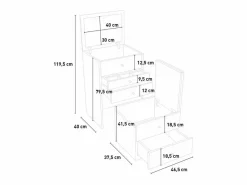 LLB Tocador|Mueble tocador maquillaje espejo mesilla ahorra espacio Deva