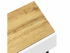 Mueble TV 220×30×63,4 cm - diseño en dos módulos - aspecto madera - blanco + natural^ModernLuxe Hot