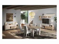 Calicosy Mueble Tv|Mueble TV 2 puertas, 1 cajón y 2 nichos L180 cm - MALA