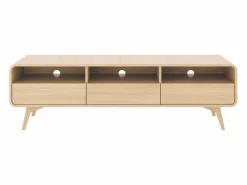Vente-unique Mueble TV con 3 cajones y 3 nichos - Natural - JALEMO Color natural claro Sale
