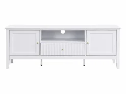 Vente-unique Mueble TV con 2 puertas, 1 cajón y 1 estante de MDF - - NARIVA Blanco Best