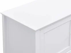 Vente-unique Mueble TV con 2 puertas, 1 cajón y 1 estante de MDF - - NARIVA Blanco Best