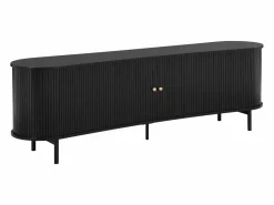 Vente-unique Mueble TV con 2 puertas correderas de MDF - - SEVATO Negro Online