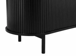 Vente-unique Mueble TV con 2 puertas correderas de MDF - - SEVATO Negro Online