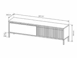 Vente-unique Mueble Tv|Mueble TV con 2 puertas en MDF - Color: - NURSEMA