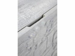 Mueble Tv|Mueble TV de 2 puertas y 2 cajones gris de madera de mango