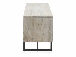 Mueble TV de madera de mango maciza en color patinado^ New