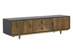 Mueble TV de madera maciza de mango y marrón^ Discount